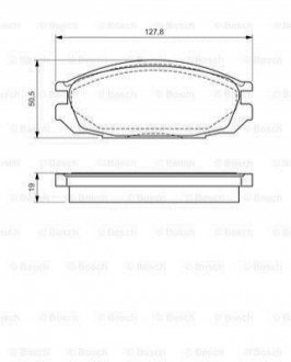 Гальмівні колодки, дискові BOSCH 0986461133 (фото 1)