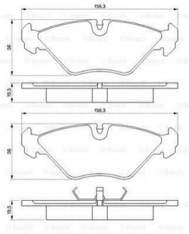 Гальмівні колодки, дискові BOSCH 0 986 461 766 (фото 1)