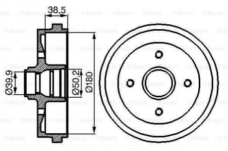 Барабан гальмівний BOSCH 0986477002 (фото 1)