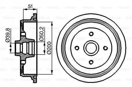 AUDI гальмівний барабан 80 86-91 BOSCH 0986477016 (фото 1)