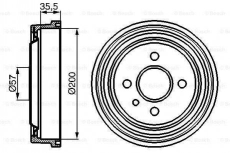 Гальмівний барабан BOSCH 0986477021 (фото 1)