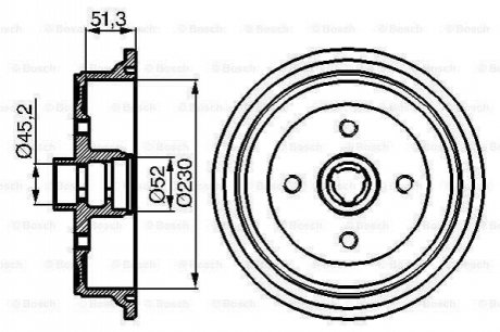 Гальмівний барабан BOSCH 0986477029 (фото 1)