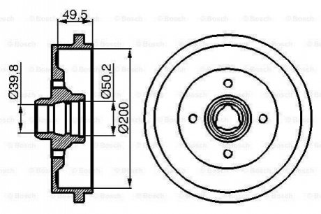 Гальмівний барабан BOSCH 0 986 477 041 (фото 1)