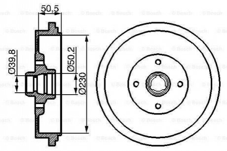 Гальмівний барабан BOSCH 0 986 477 042 (фото 1)