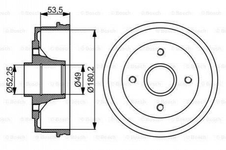 Гальмівний барабан BOSCH 0986477061 (фото 1)