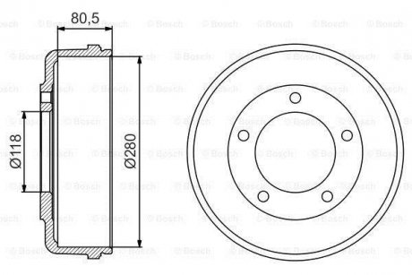 Гальмівний барабан BOSCH 0 986 477 203 (фото 1)