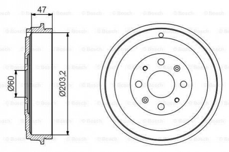 Гальмівний барабан BOSCH 0 986 477 207 (фото 1)