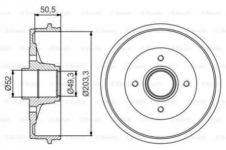 Гальмівний барабан BOSCH 0986477211 (фото 1)