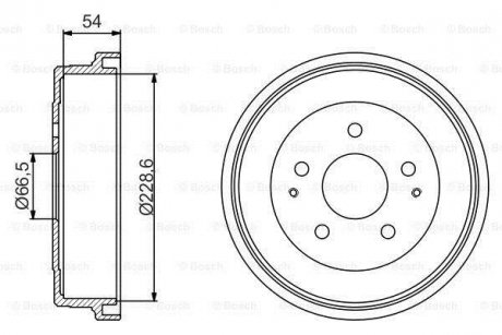 Гальмівний барабан BOSCH 0986477230 (фото 1)