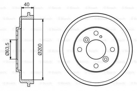 Гальмівний барабан BOSCH 0986477240 (фото 1)