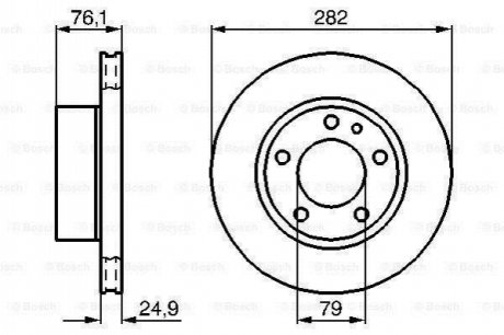 Тормозной диск BOSCH 0986478217 (фото 1)