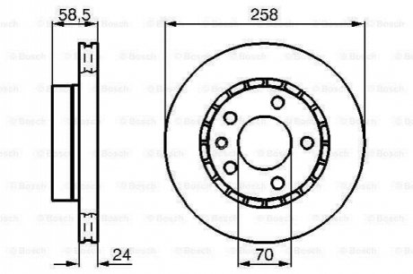 Диск тормозной BOSCH 0 986 478 265 (фото 1)