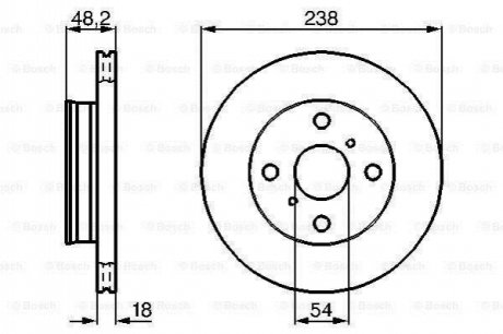 Диск гальмівний TOYOTA COROLLA 87- BOSCH 0986478385 (фото 1)