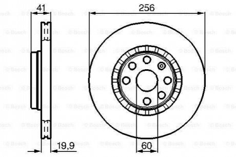 Гальмівний диск передн.OPEL Astra/Corsa/Vectra/Tigra BOSCH 0986478535 (фото 1)