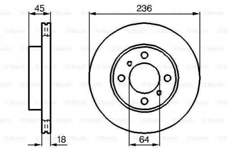 Диск тормозной BOSCH 0 986 478 572 (фото 1)