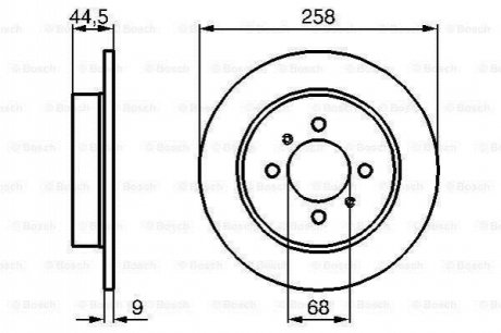 Диск гальмівний задній NISSAN ALMERA BOSCH 0986478836 (фото 1)