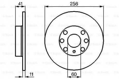 Диск гальмівний передній OPEL Astra BOSCH 0986478880 (фото 1)