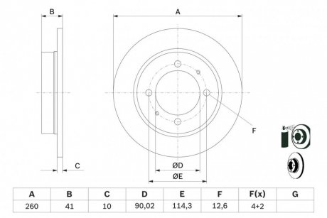 Диск тормозной BOSCH 0 986 478 898 (фото 1)