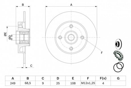 Тормозной диск BOSCH 0 986 479 279 (фото 1)