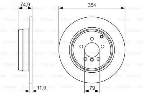 ДИСК ГАЛЬМIВНИЙ ЗАДНIЙ BOSCH 0 986 479 612 (фото 1)