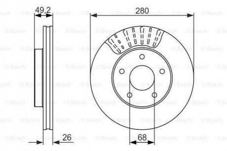 Диск тормозной BOSCH 0 986 479 678 (фото 1)