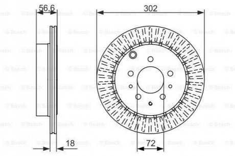 Диск тормозной BOSCH 0986479757 (фото 1)