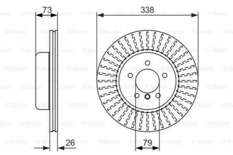 Диск гальмівний BOSCH 0 986 479 773 (фото 1)