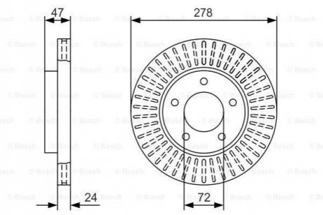 Тормозной диск BOSCH 0 986 479 A52 (фото 1)