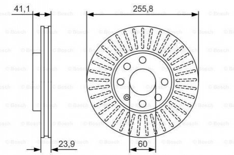 Диск тормозной BOSCH 0986479R76 (фото 1)