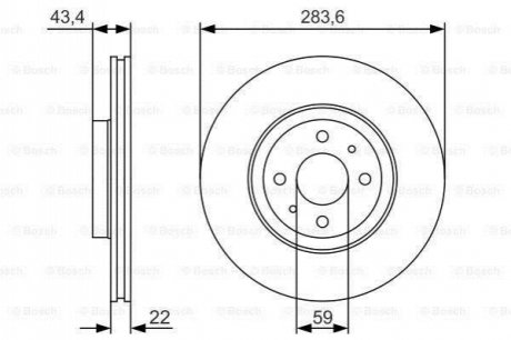 Диск гальмівний FIAT Doblo,Bravo, Marea 96-01 BOSCH 0986479S01 (фото 1)