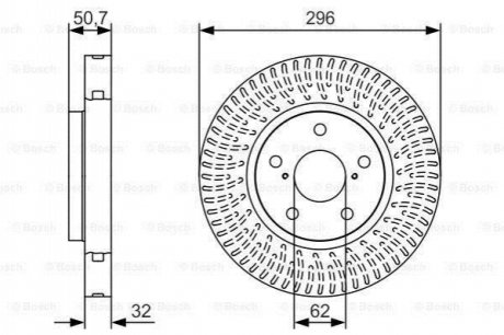 Диск тормозной BOSCH 0986479T37 (фото 1)