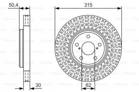 Диск тормозной BOSCH 0986479T40 (фото 1)