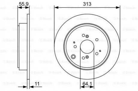 Диск гальмівний BOSCH 0986479W23 (фото 1)