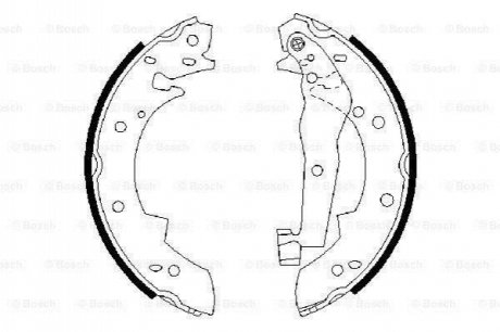 Гальмівні колодки, барабанні BOSCH 0 986 487 013 (фото 1)