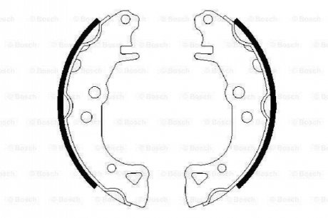 Гальмівні колодки, барабанні BOSCH 0 986 487 252 (фото 1)