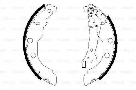 Гальмівні колодки, барабанные BOSCH 0 986 487 549 (фото 1)