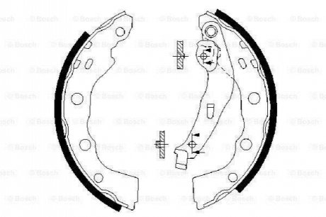 Гальмівні колодки, барабанні BOSCH 0 986 487 577 (фото 1)