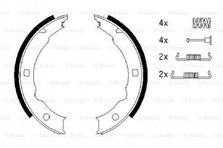 Гальмівні колодки, барабанні BOSCH 0 986 487 579 (фото 1)