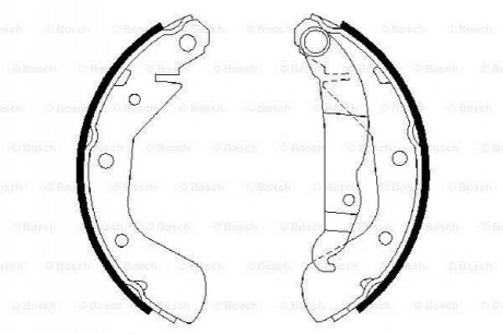 Гальмівні колодки, барабанные BOSCH 0 986 487 613 (фото 1)