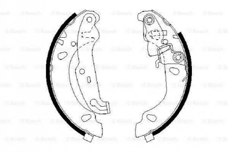 Колодки гальмівні барабанні BOSCH 0986487624 (фото 1)