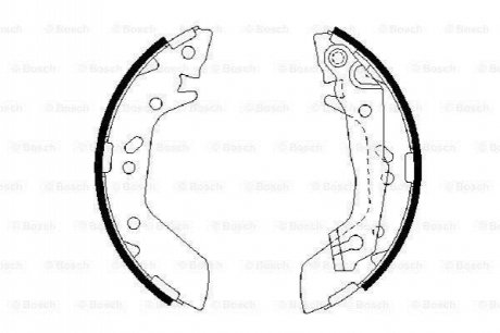 HYUNDAI щоки гальмівні Accent -05 BOSCH 0986487655 (фото 1)