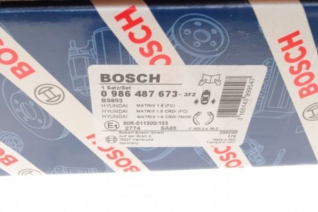 Колодки тормозные BOSCH 0 986 487 673 (фото 1)