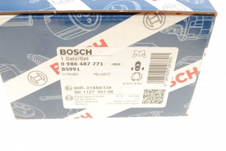 Гальмівні колодки, барабанні BOSCH 0 986 487 771 (фото 1)