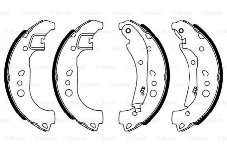 Гальмівні колодки, барабанні BOSCH 0 986 487 959 (фото 1)