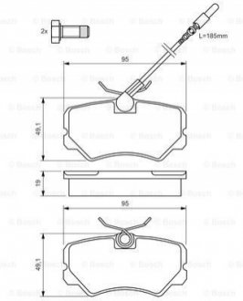 Гальмівні колодки, дискові BOSCH 0 986 492 090 (фото 1)