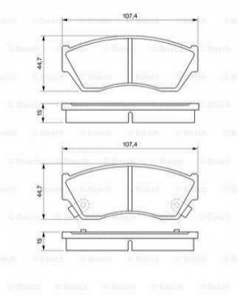 Гальмівні колодки, дискові BOSCH 0 986 493 340 (фото 1)