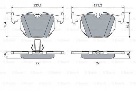 Колодки тормозные BOSCH 0 986 494 006 (фото 1)