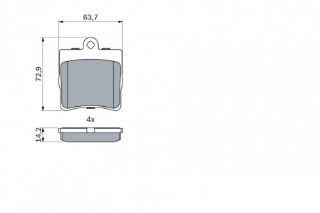 Гальмівні колодки, дискові BOSCH 0 986 494 016 (фото 1)