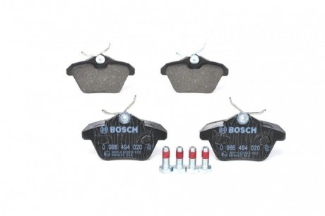 Гальмівні колодки, дискові BOSCH 0 986 494 020 (фото 1)