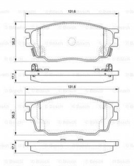 Гальмівні колодки, дискові BOSCH 0 986 494 078 (фото 1)